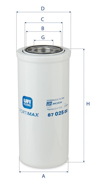 87.025.00 hydraulic filter spin-on