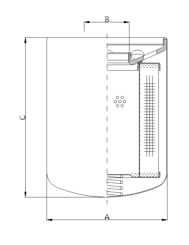 A152C25 oil filter (spin-on)