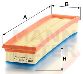 C 4371/2 air filter element
