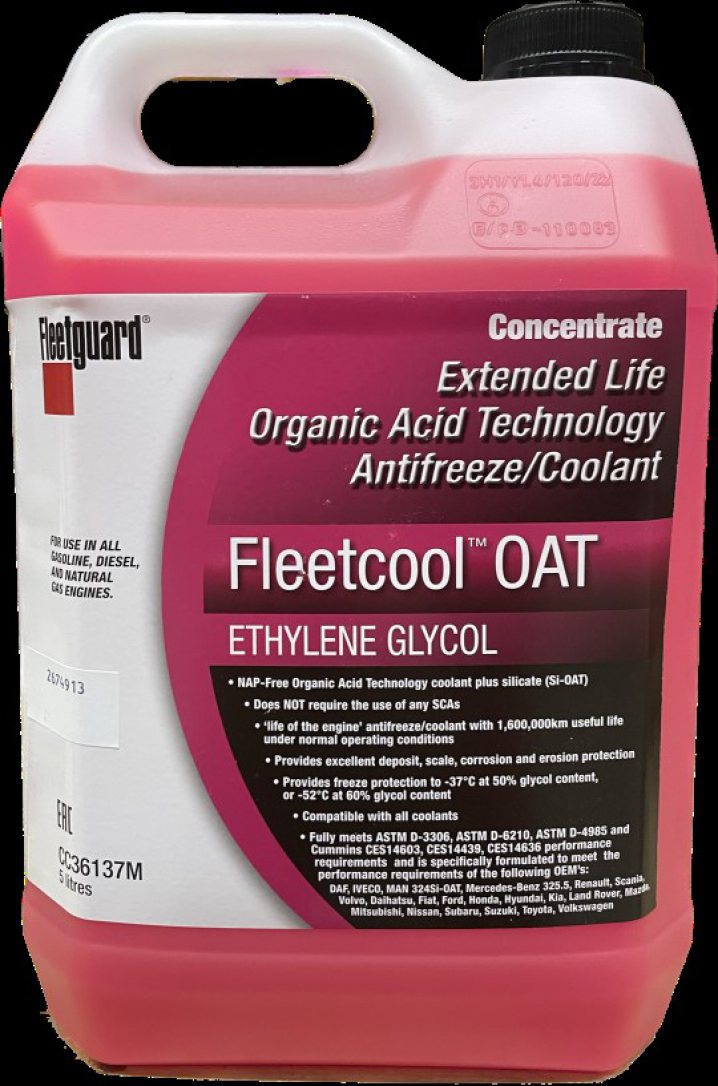 CC36137M FleetcoolOAT - EGConcentrate - 5 Ltr