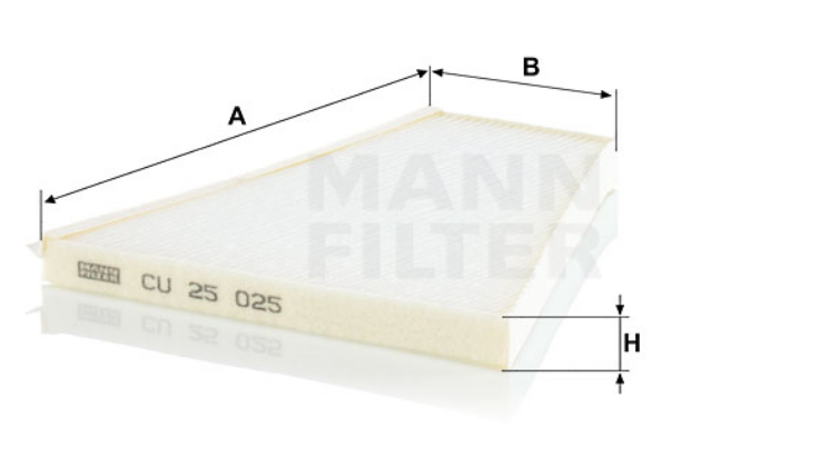 CU 25 025 cabin air filter element