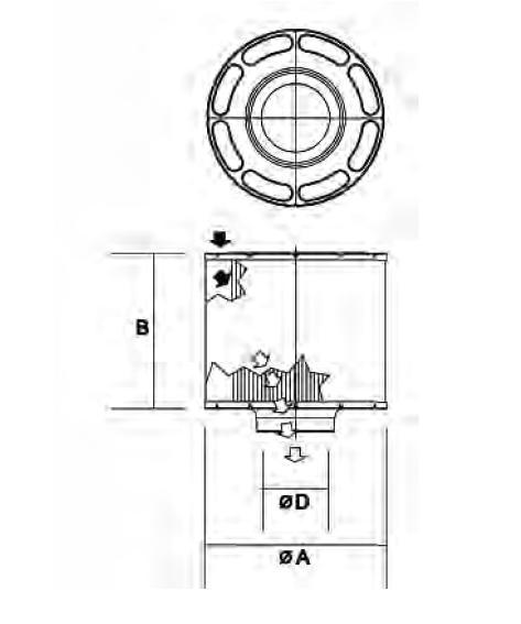 D065003 air filter (DuraLite ECD)