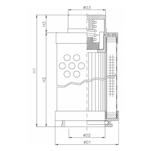 D155G10A hydraulic filter element
