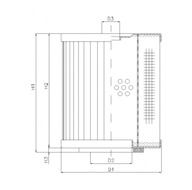 D261C25 filter element for pressure filter
