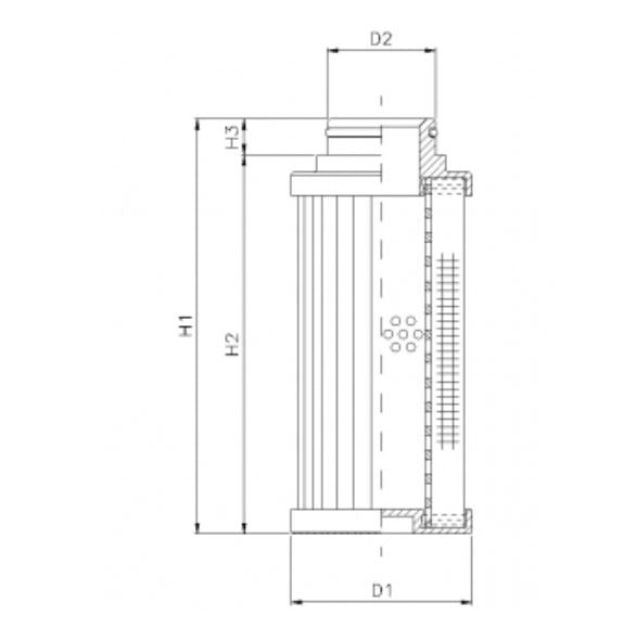 D721G25B hydraulic filter element