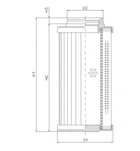 D730G25BV hydraulic filter element