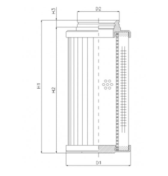D732G25B hydraulic filter element
