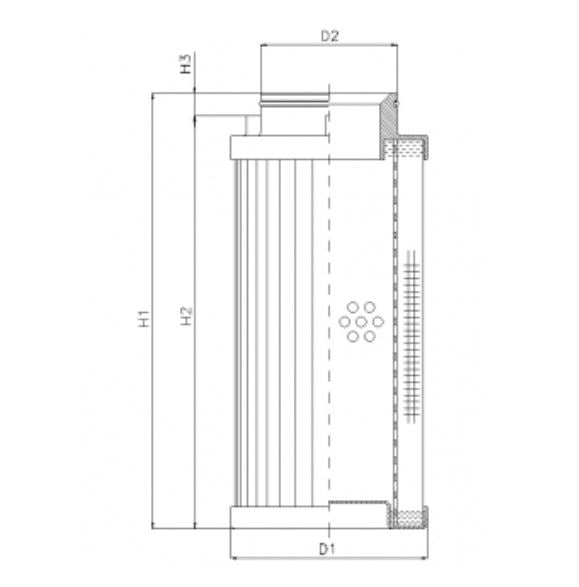 D732T25A hydraulic filter element