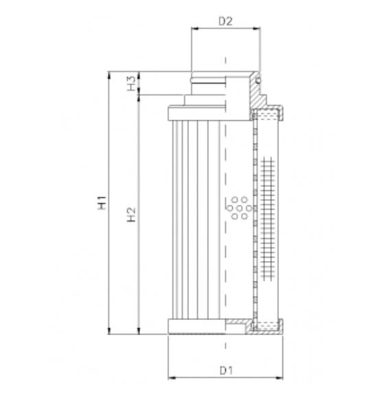 D781G25B hydraulic filter element