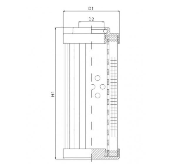 DLD600T10B hydraulic filter element