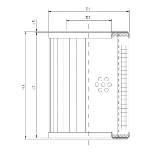 DMD024L10B hydraulic filter element