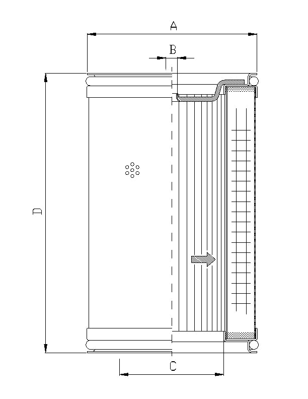 DMD753L10B Filter element for pressure filter