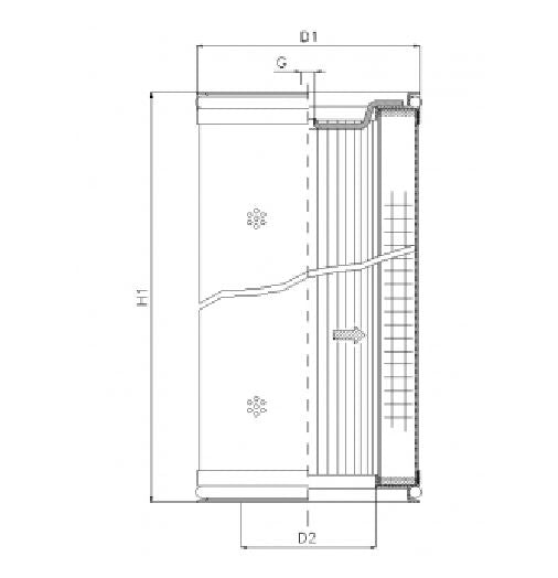 DMD754B40B hydraulic filter element