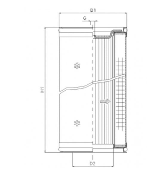 DMD754E10B hydraulic filter element