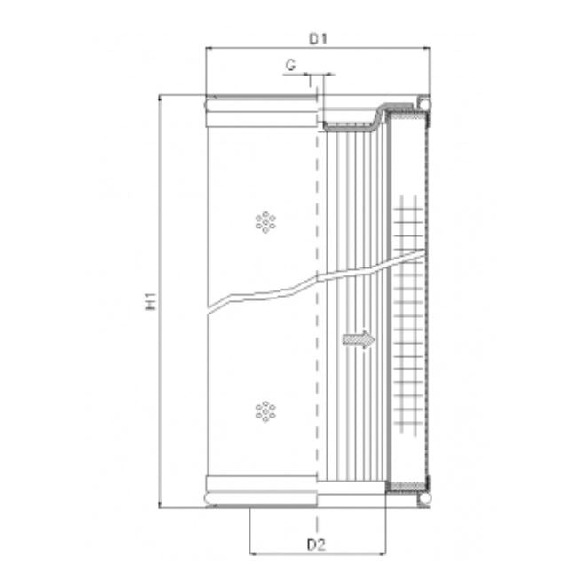 DMD821E10B hydraulic filter element