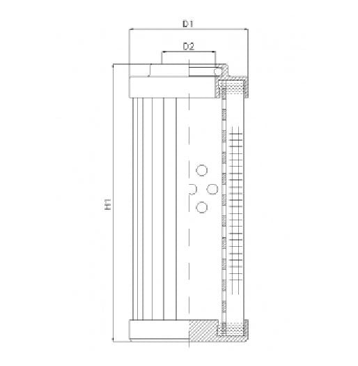 DVD20008F05B/1 hydraulic filter element