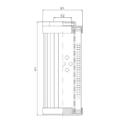 DVD2140F10B/1 hydraulic filter element