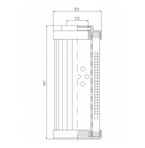 DVD218W250B Filter element for pressure filter