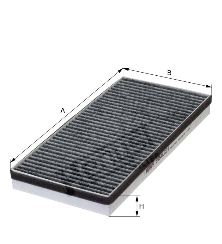 E951LC01 cabin air filter (activated carbon)
