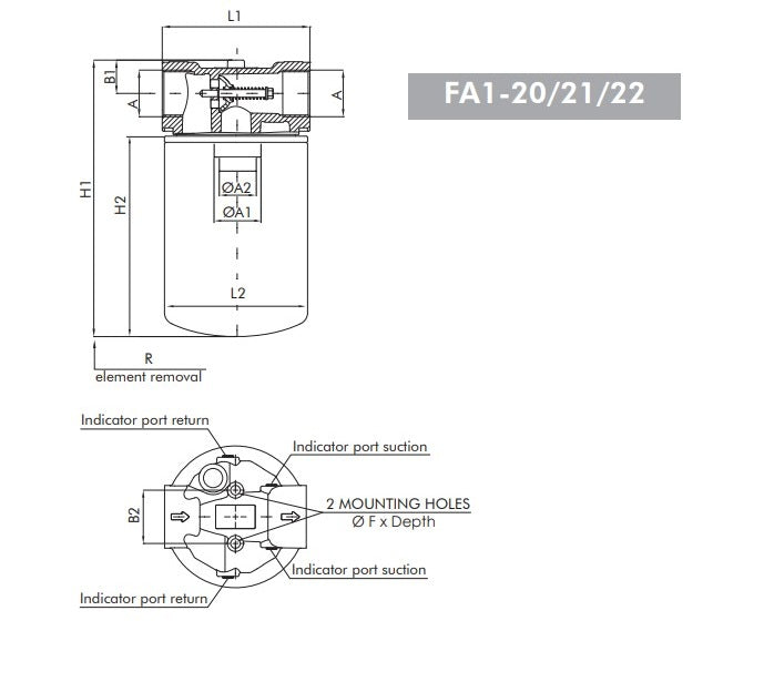FA121000BB6S000 filter head