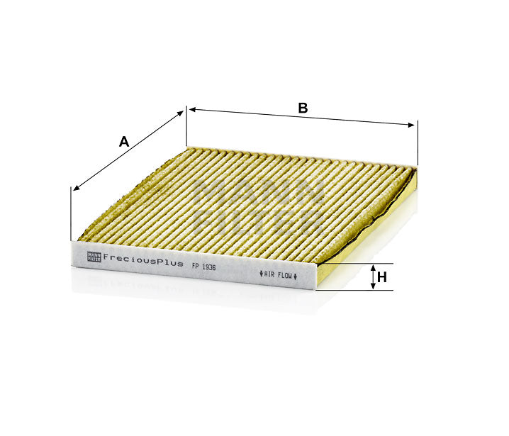 FP 1936 cabin air filter element (FreciousPlus)