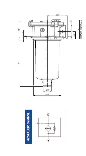 FRTR160000BB70C000S0 in-line filter housing