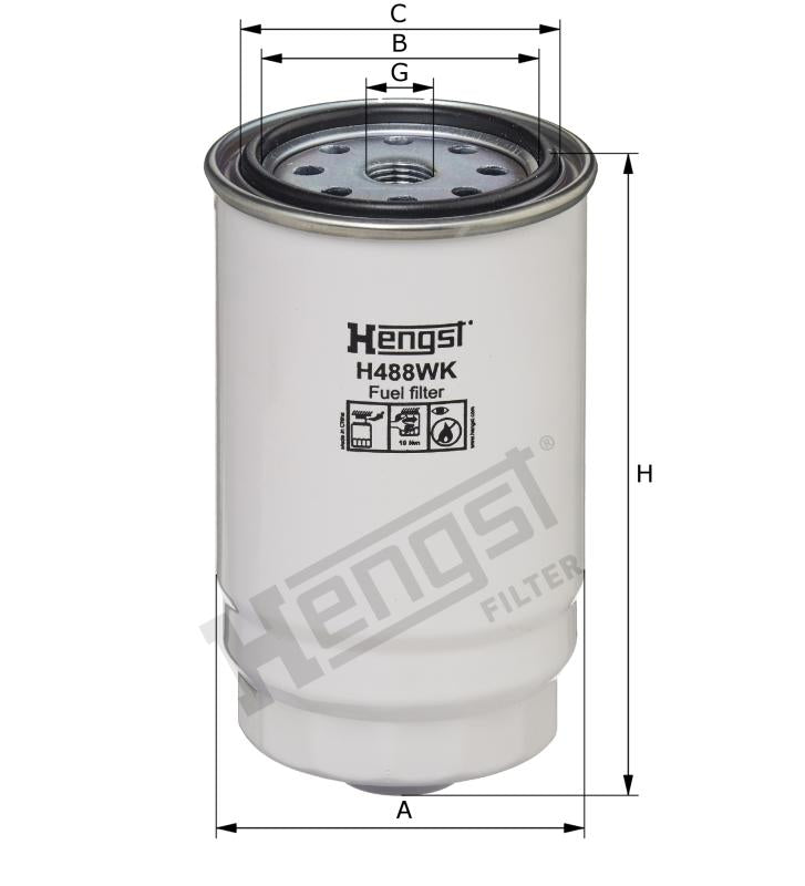 H488WK fuel filter spin-on