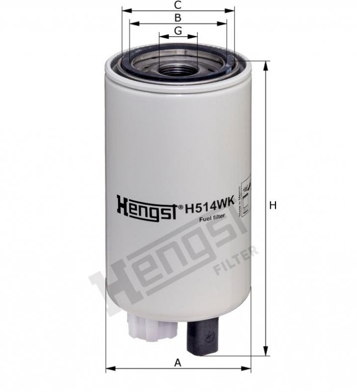 H514WK D695 fuel filter element
