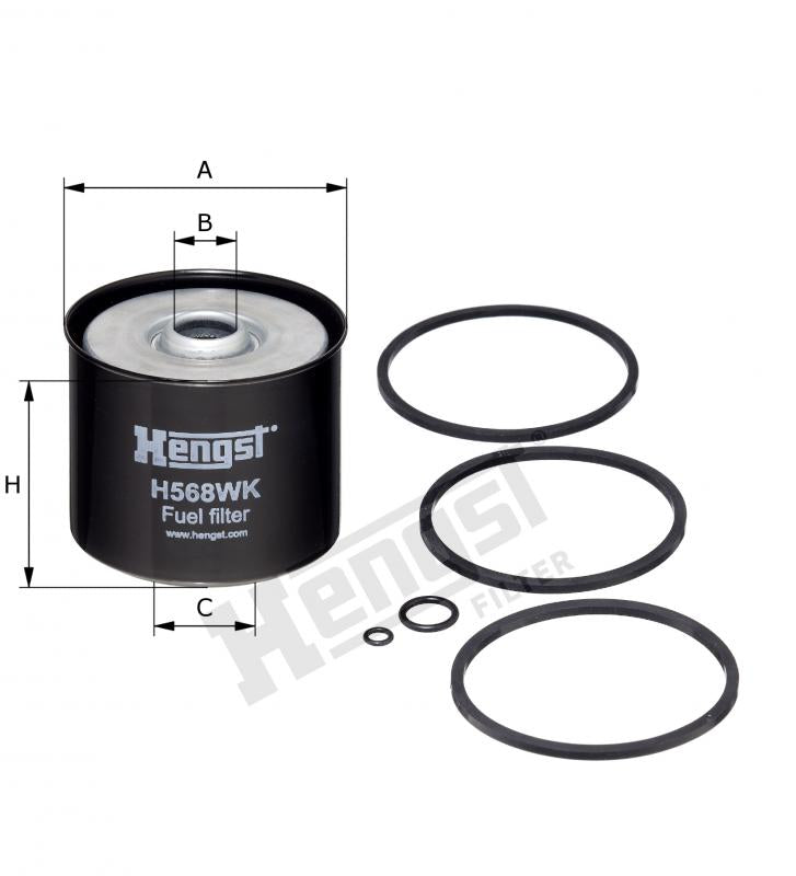 H568WK D498 fuel filter spin-on