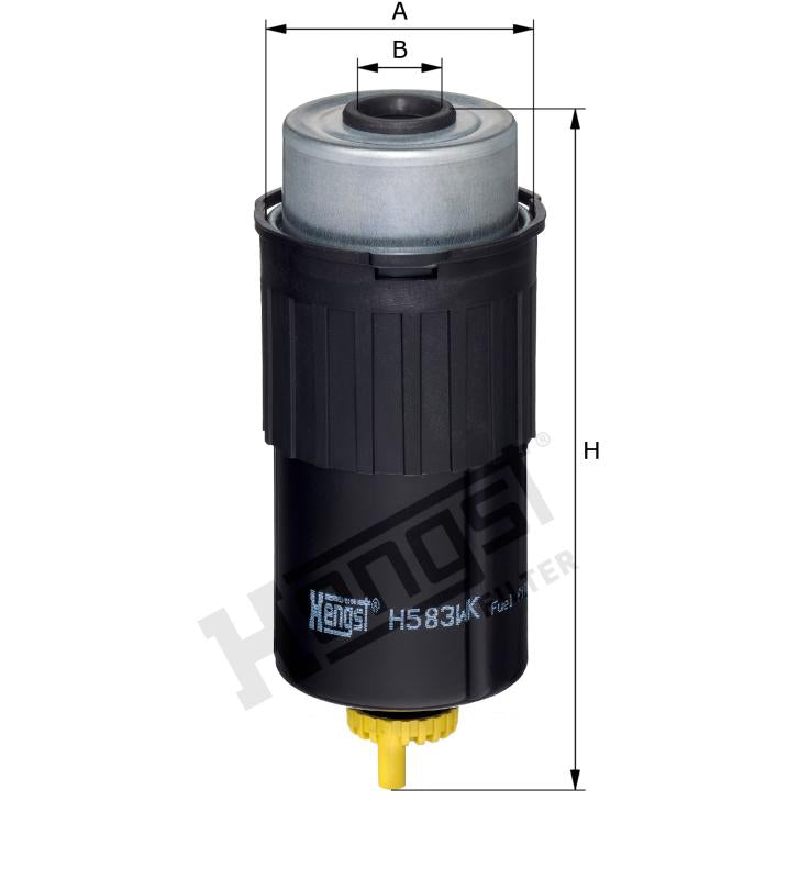 H583WK fuel filter spin-on