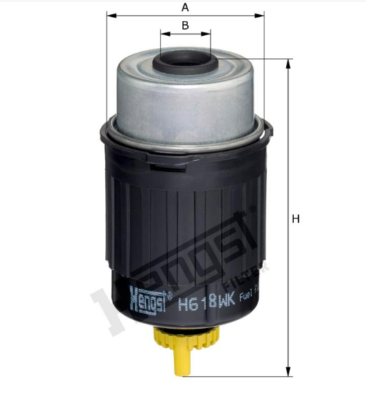 H618WK fuel filter spin-on