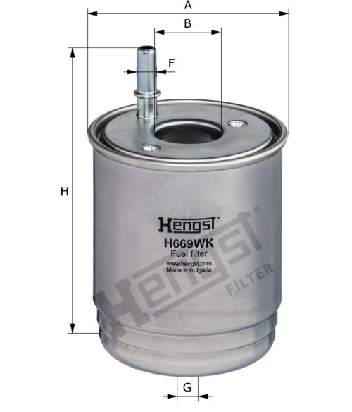 H669WK fuel filter in-line