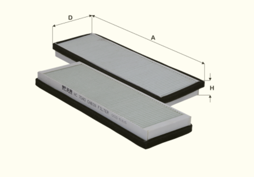 HC7040 cabin air filter element