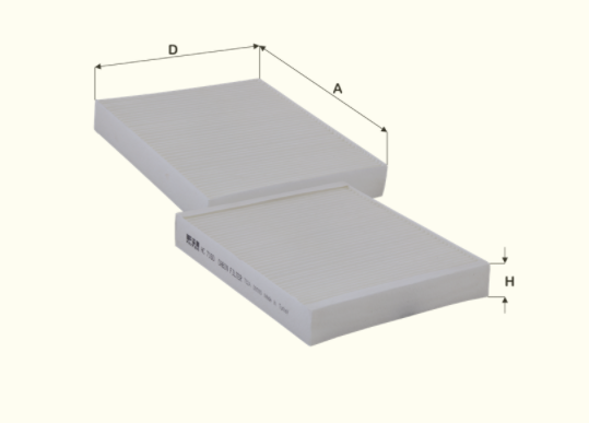 HC7160 cabin air filter element