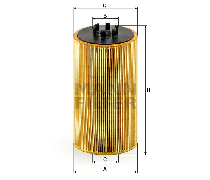 HU 13 125/3 x oil filter element (metal-free)