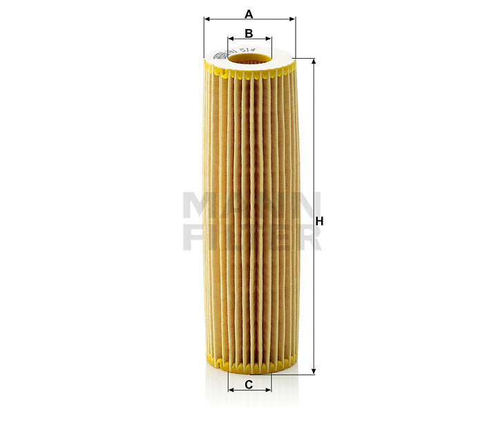 HU 514 x oil filter element (metal-free)