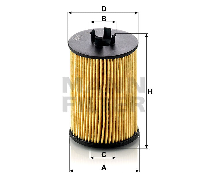 HU 612/1 x oil filter element (metal-free)