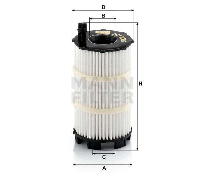 HU 7005 x oil filter element (metal-free)