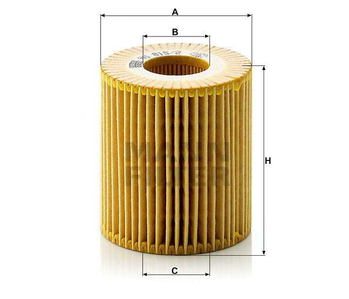 HU 815/2 x oil filter element (metal-free)