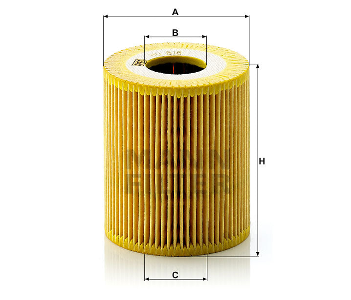 HU 818 x oil filter element (metal-free)