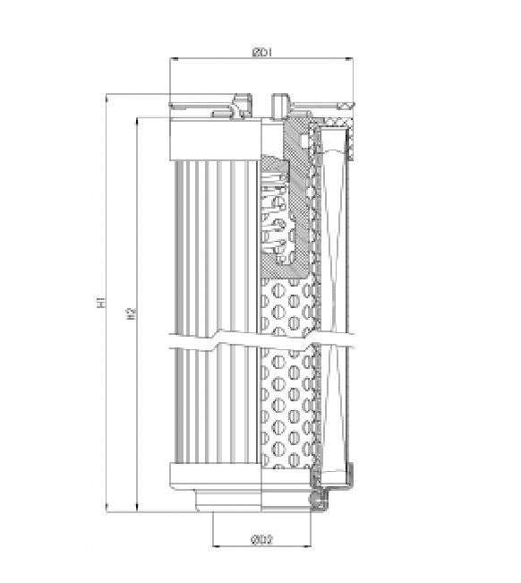 R101G10B hydraulic filter element