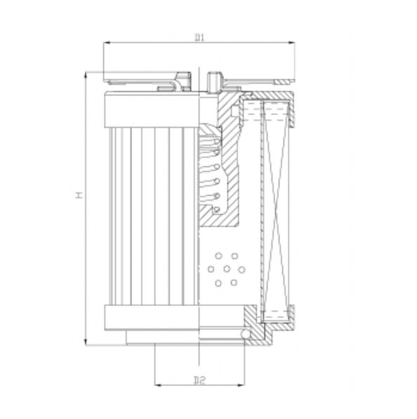 R110G25C hydraulic filter element