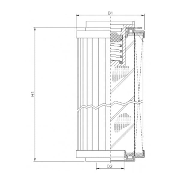 R152T60B hydraulic filter element