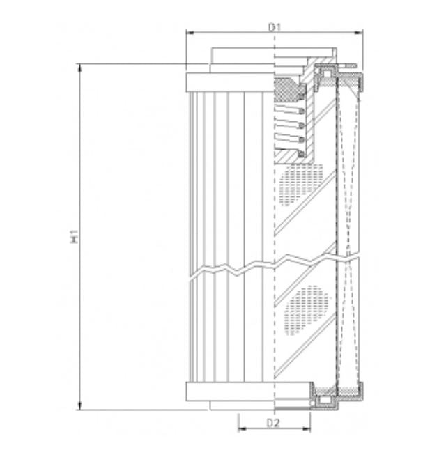 R164G10C hydraulic filter element
