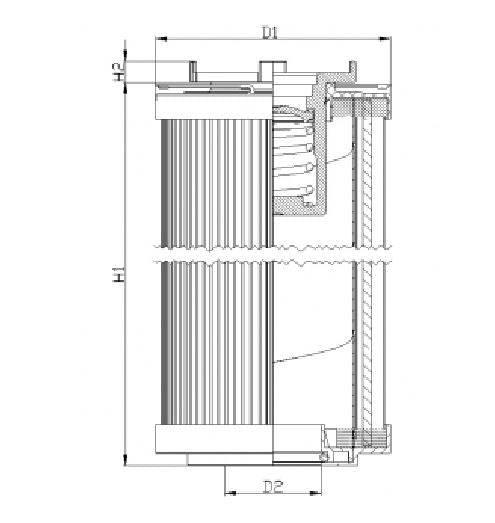 R165T250B hydraulic filter element