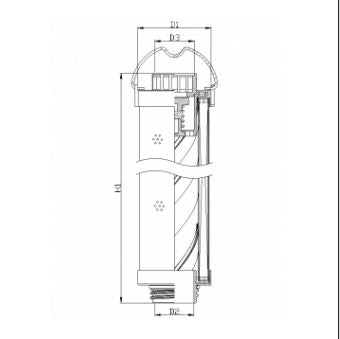 RHR165G20V3/016 hydraulic filter element