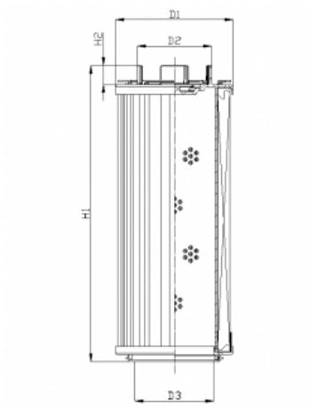 RHR500S25B0/AB1 hydraulic filter element