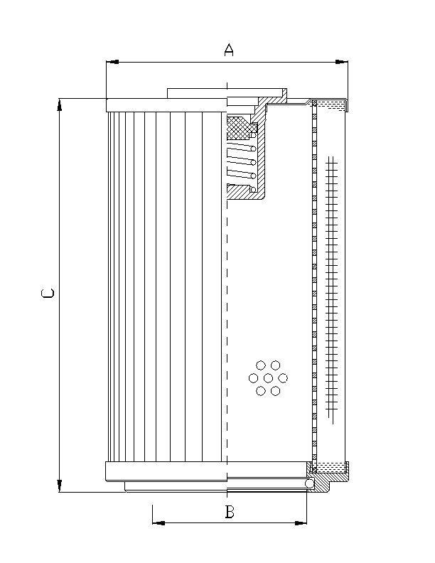 RLR631B130B Filter element for return filter