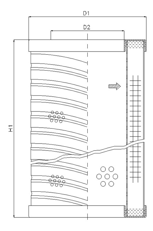 RVR06B40B hydraulic filter element