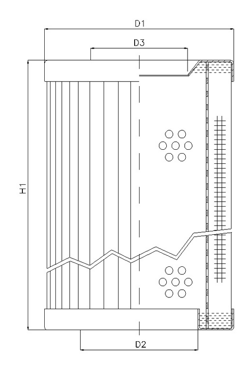 RVR1225B40B hydraulic filter element